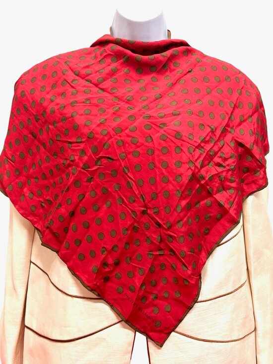 Vintage Pierre Balmain Paris Silk Scarf Golden Black Red  Vintage Pierre BalmainParis  100% silk satin scarf 23\